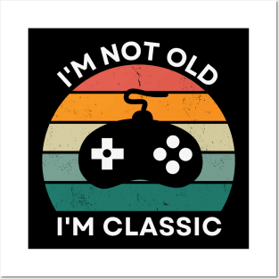 I'm not old, I'm Classic | Game Controller | Retro Hardware | Vintage Sunset | '80s '90s Video Gaming Posters and Art